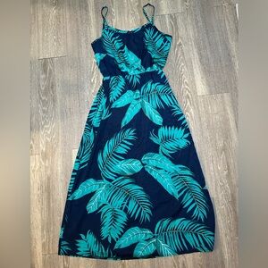 Tropical Print Maxi Dress